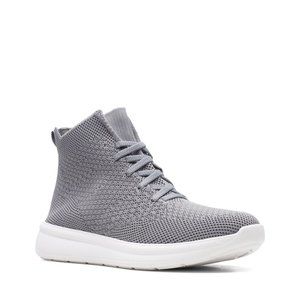 Clarks Women Size 6.5 Mid Sneakers in Grey, BNIB